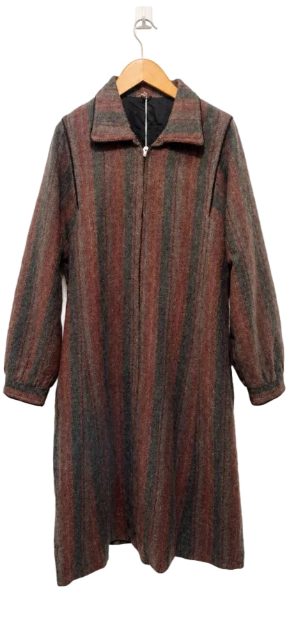 Vintage Inspired Striped Wool Dress