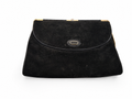 Vintage Black Suede Clutch